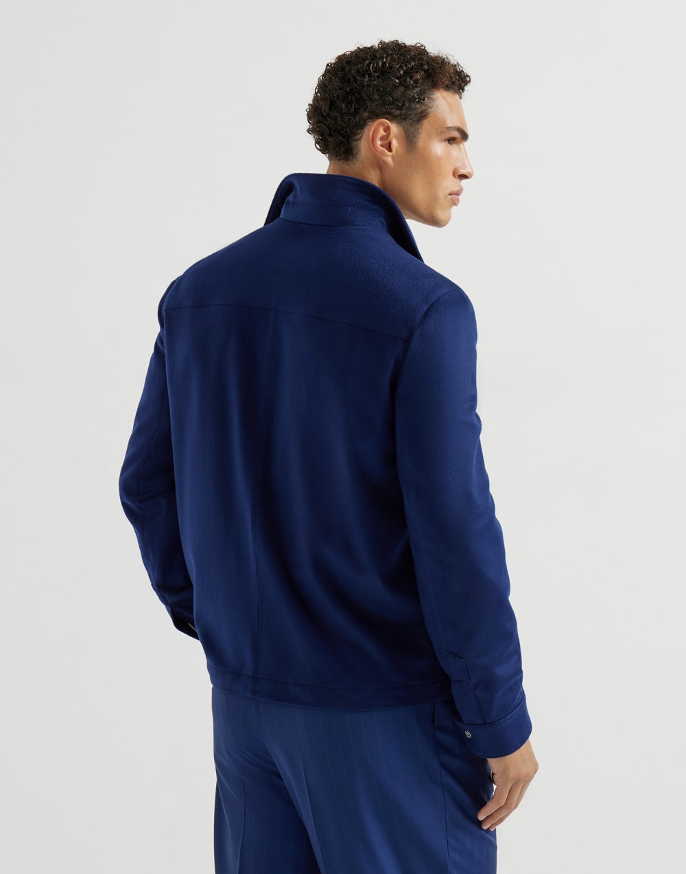 Cashmere flannel outerwear jacket Royale Blue Man - Brunello Cucinelli