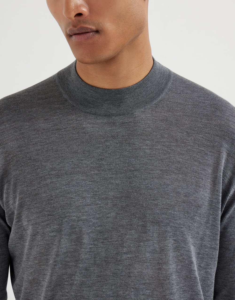 Lightweight sweater Dark Grey Man - Brunello Cucinelli