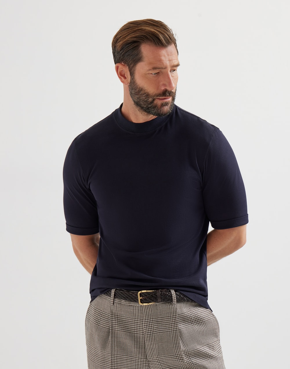 Tee-shirt en jersey Bleu Marine Homme - Brunello Cucinelli