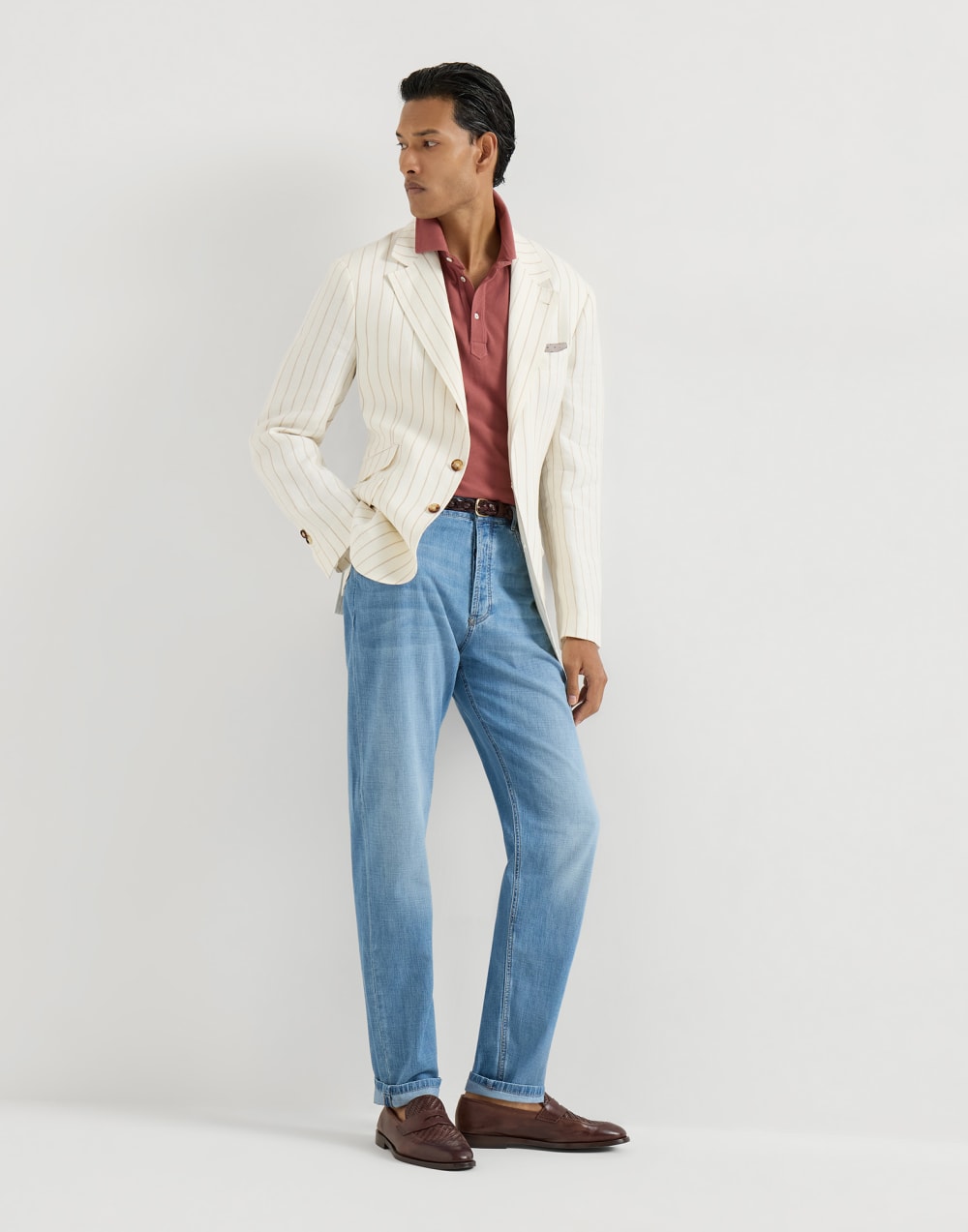 Piqué polo shirt Coral Man - Brunello Cucinelli