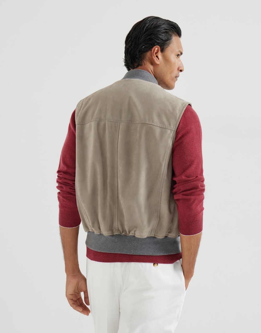 サーモア®フィリング ベスト カーキ メンズ - Brunello Cucinelli