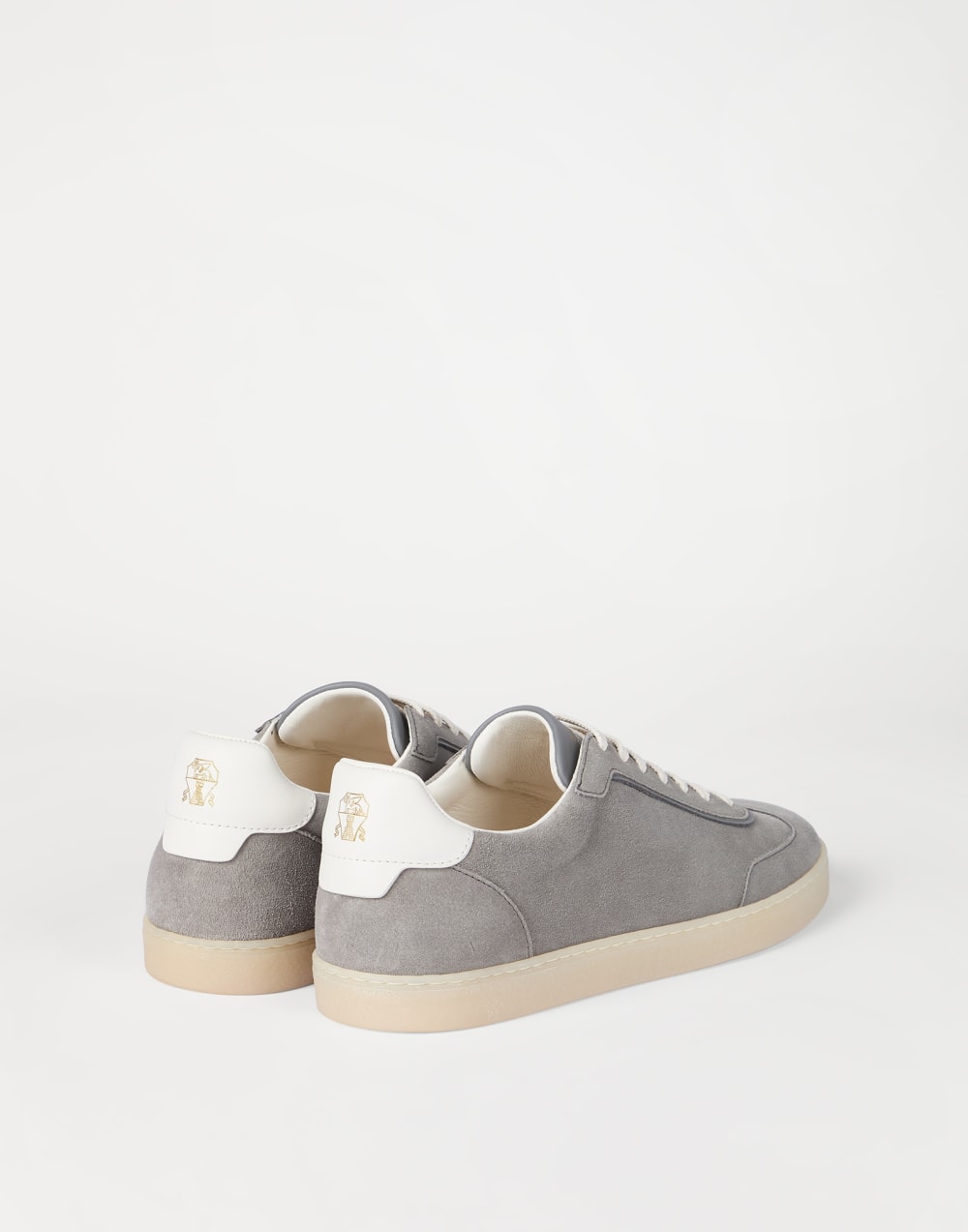 Sneakers en daim Brouillard Homme - Brunello Cucinelli