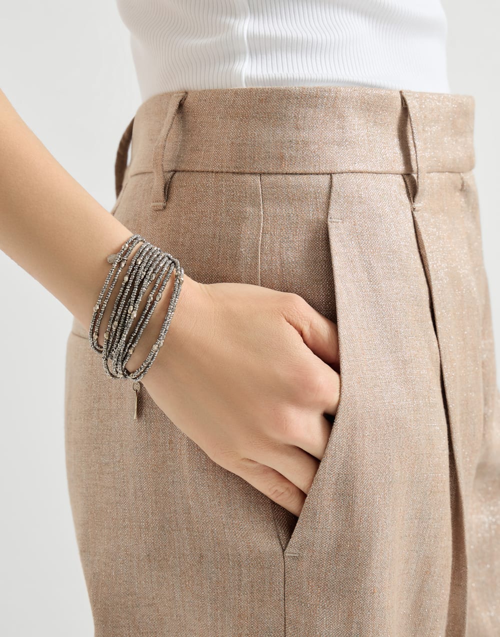 Wrap Bracelet Grey Woman - Brunello Cucinelli