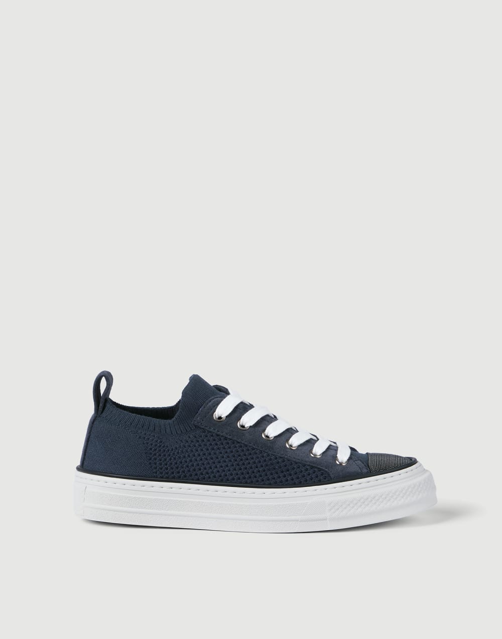 Сникеры из хлопкового трикотажа Синий Женщина - Brunello Cucinelli