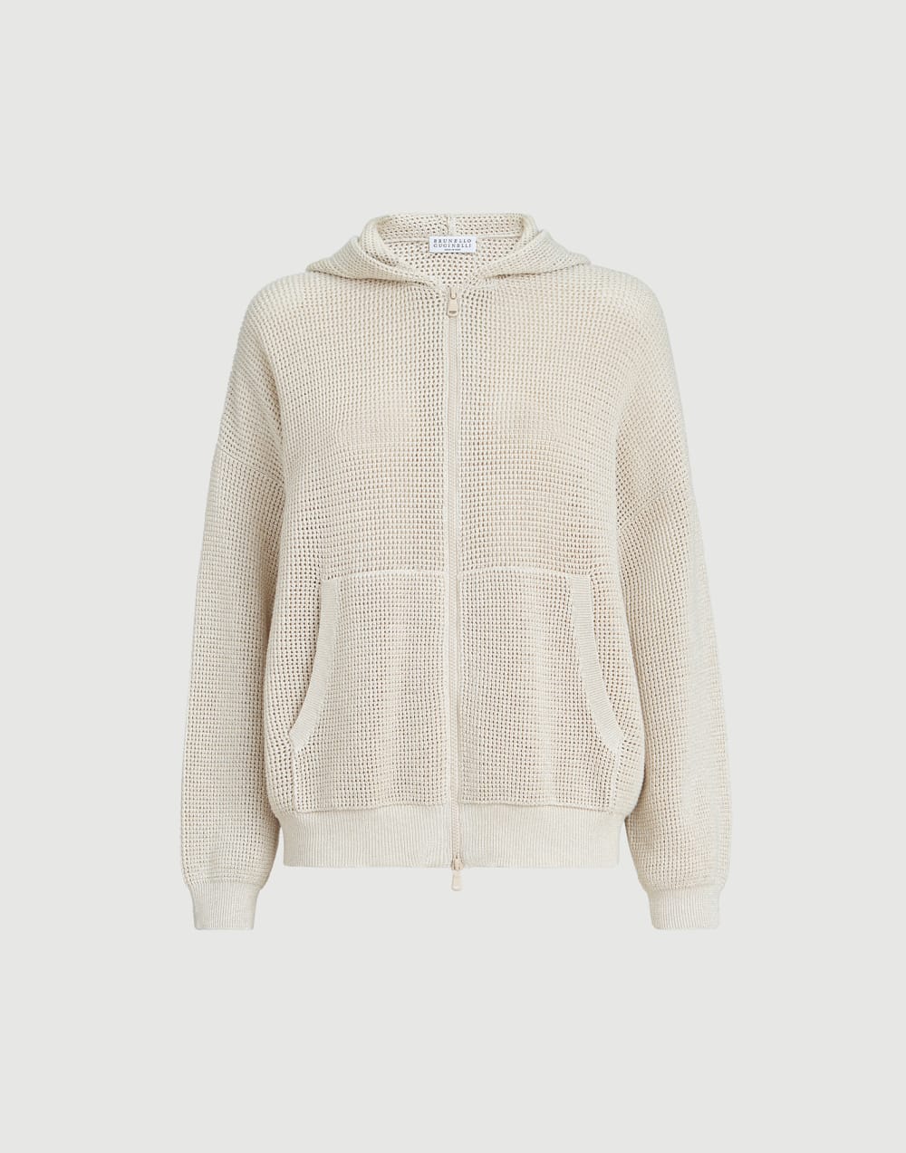 Sparkling net sweatshirt Oat Woman - Brunello Cucinelli