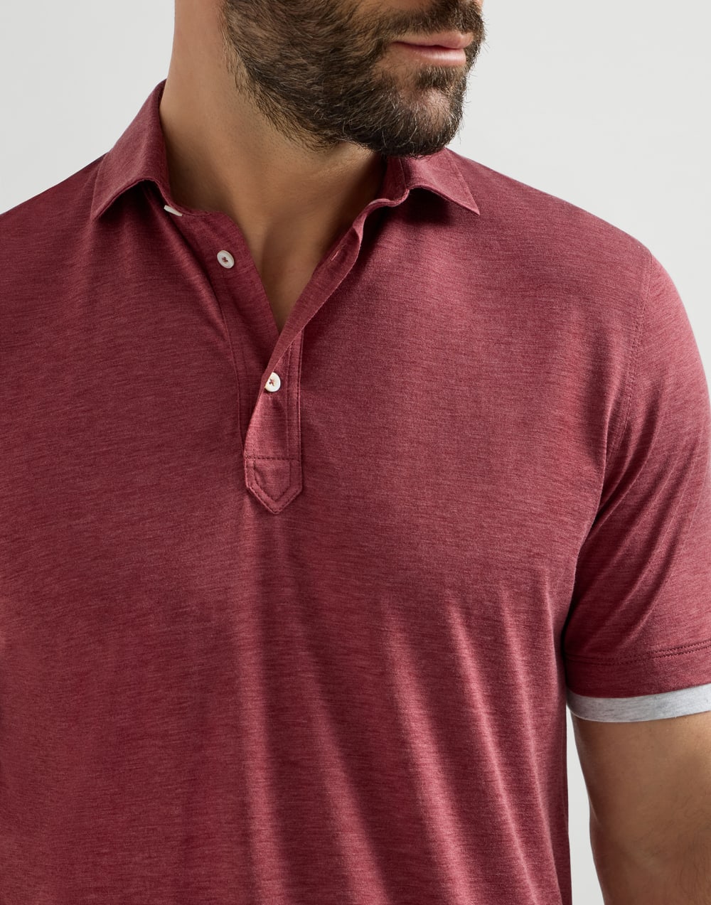 Jersey polo shirt Coral Man - Brunello Cucinelli