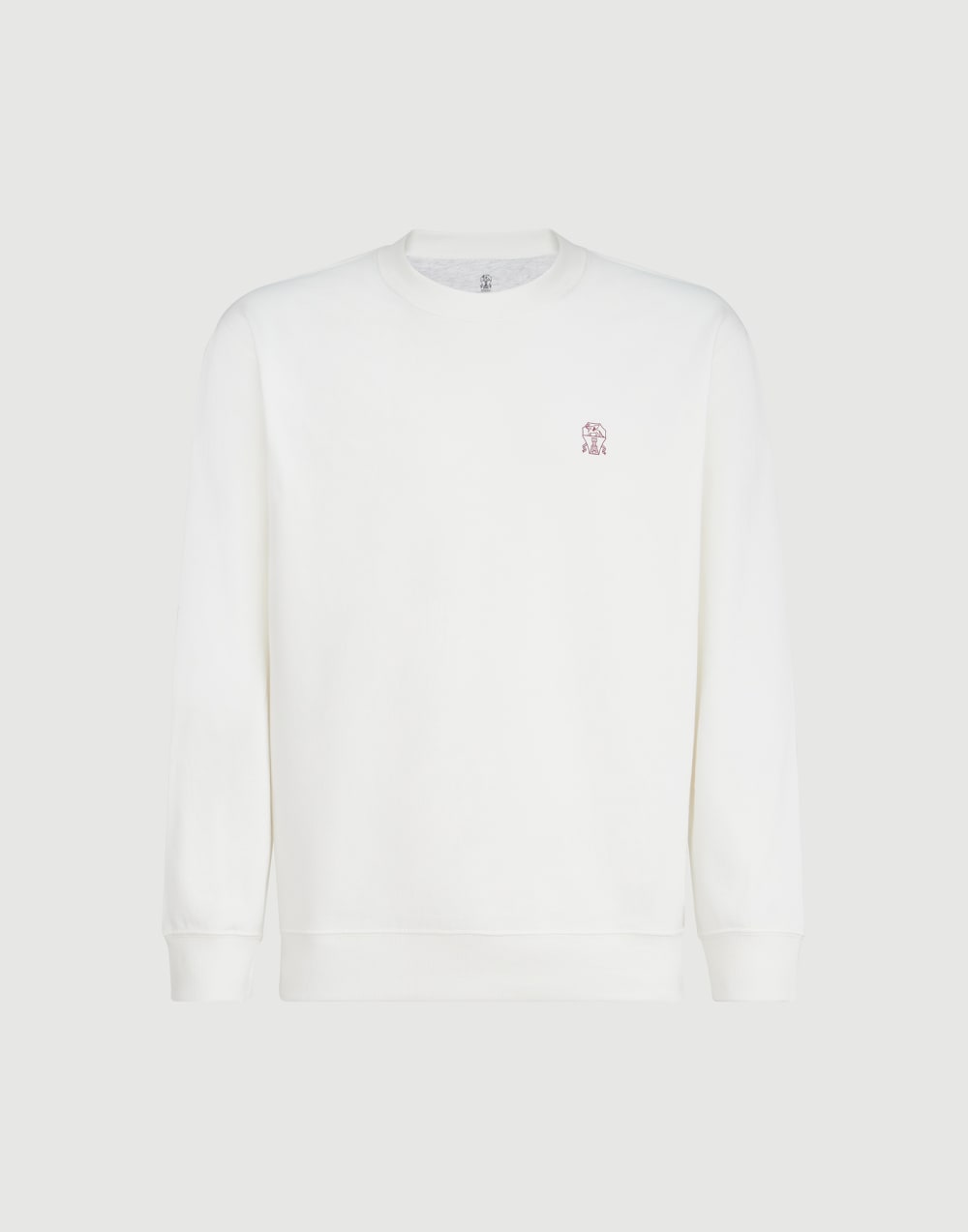 Cotton French terry sweatshirt Off-White Man - Brunello Cucinelli