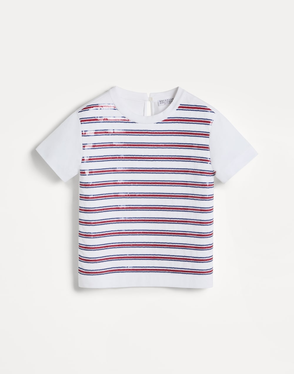 Dazzling stripes T-shirt White Girls - Brunello Cucinelli