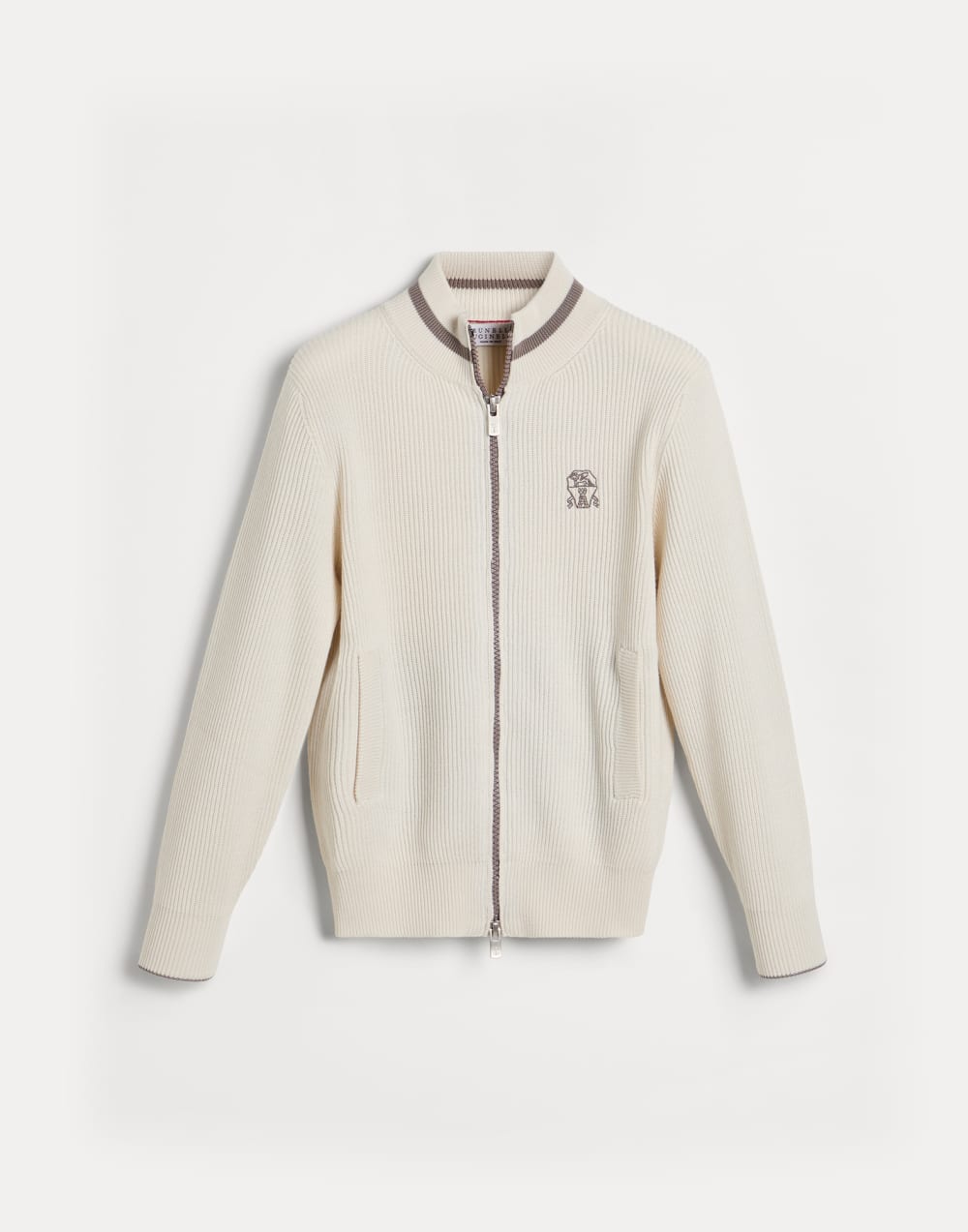 棉质对襟衫 白色 男童 - Brunello Cucinelli