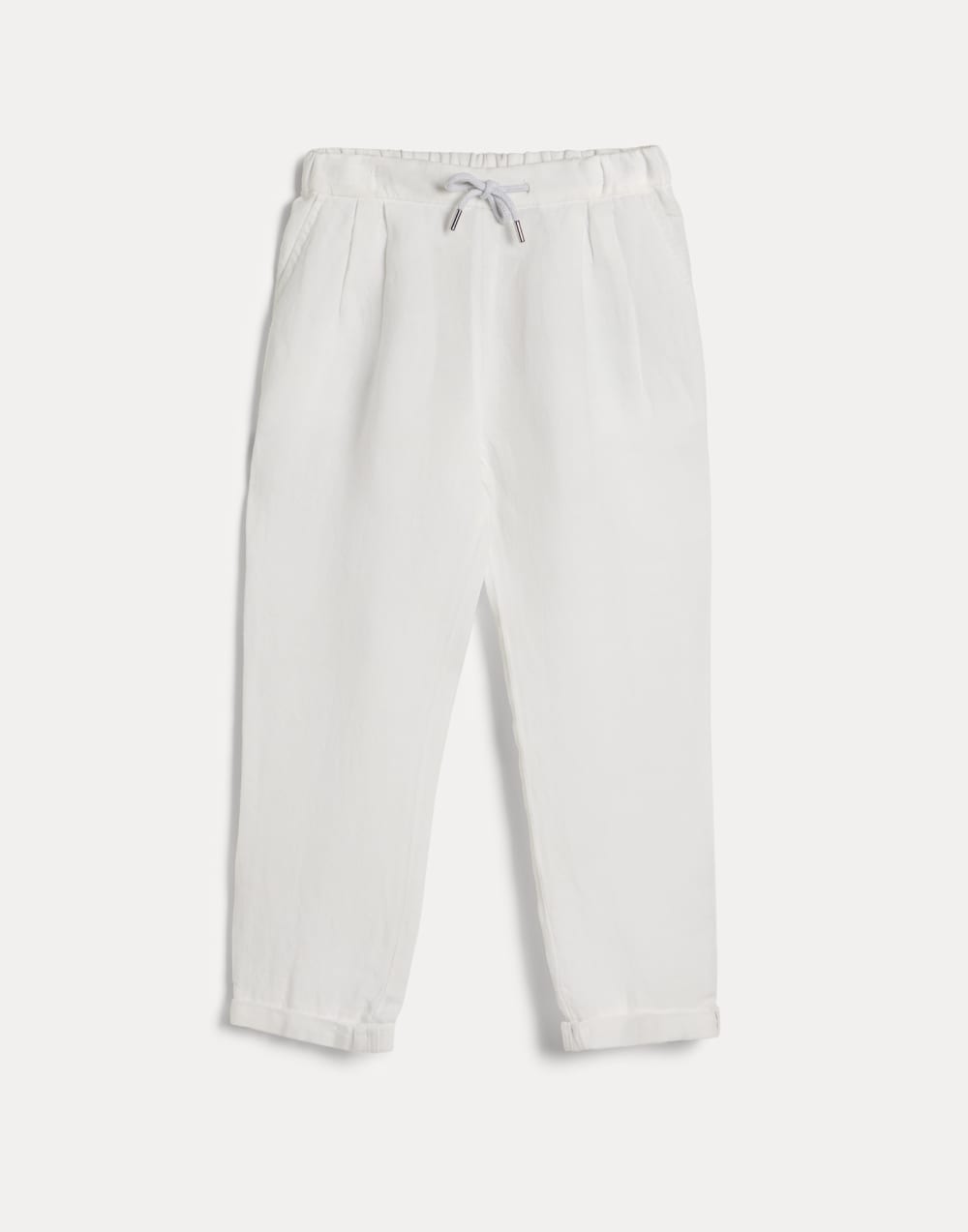Pantalón en gabardina pinzas dobles Blanco Niño - Brunello Cucinelli