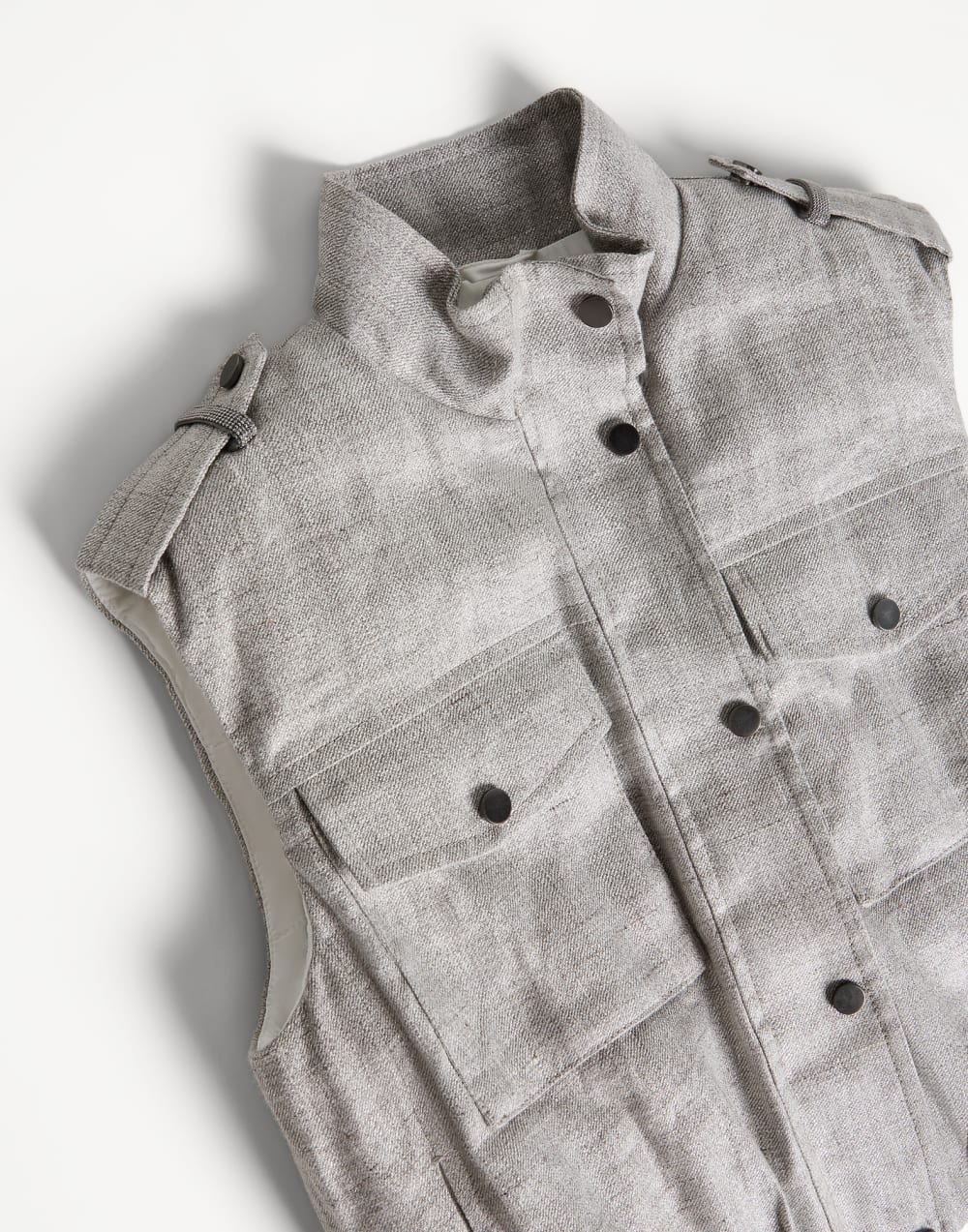 Down vest with monili Silver Girls - Brunello Cucinelli