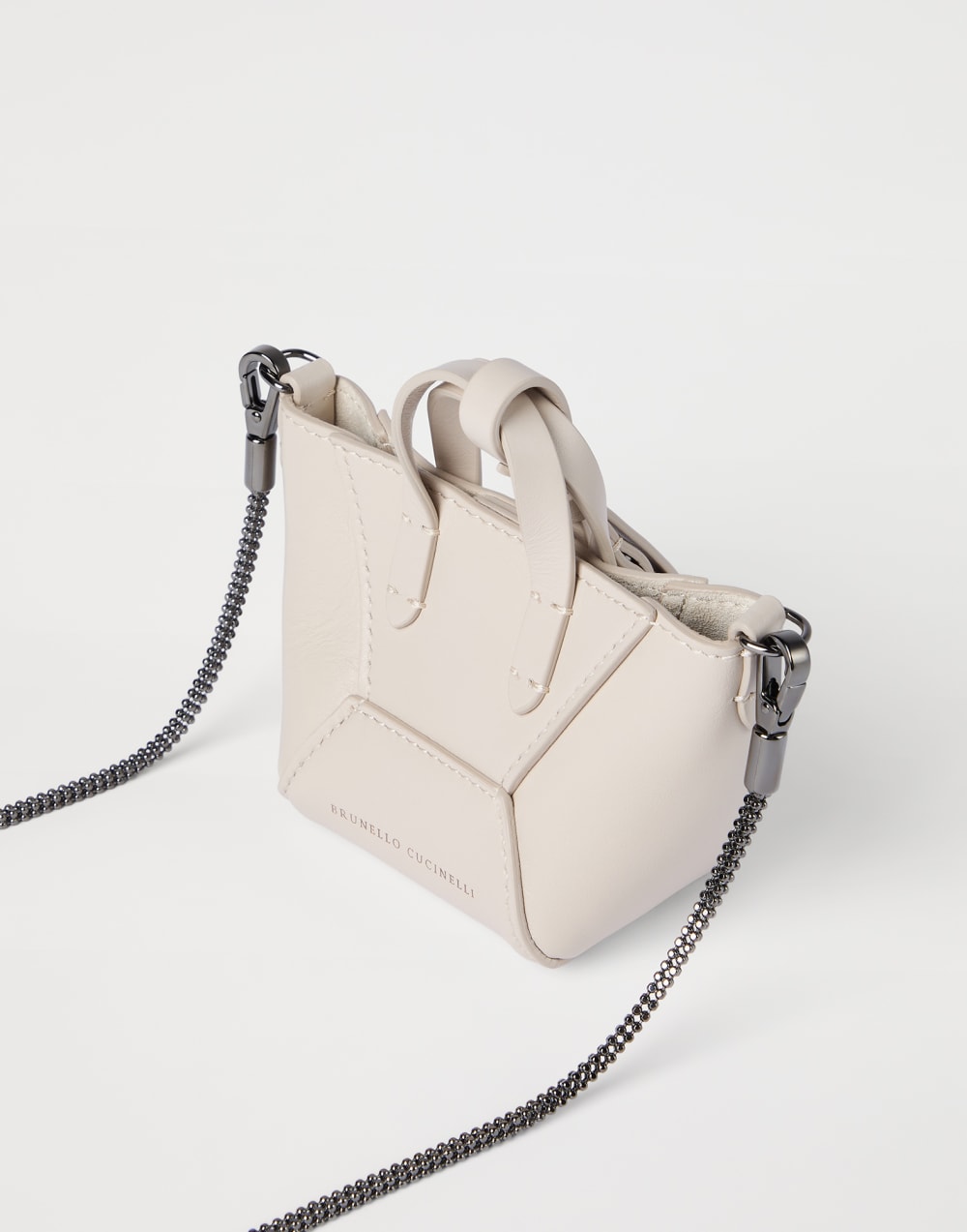 BC Duo 小牛皮微型手袋 象牙色 女款 - Brunello Cucinelli
