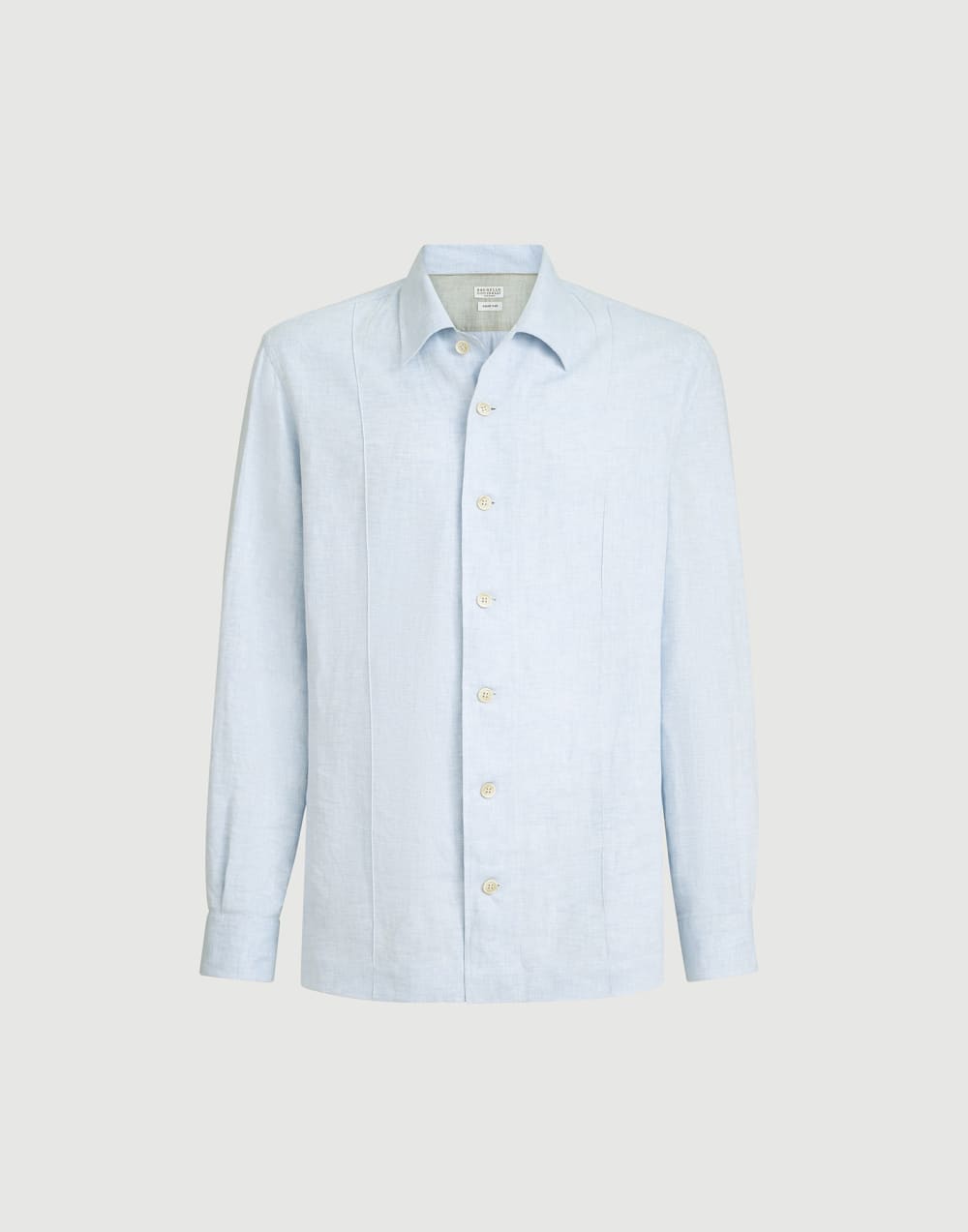 Shirt with Crête details Azure Man - Brunello Cucinelli
