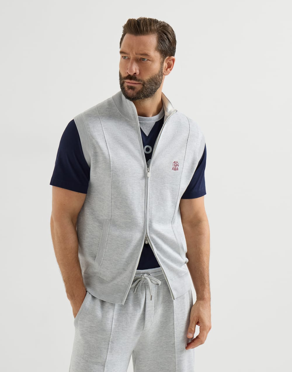 Double knit vest Pebble Man - Brunello Cucinelli