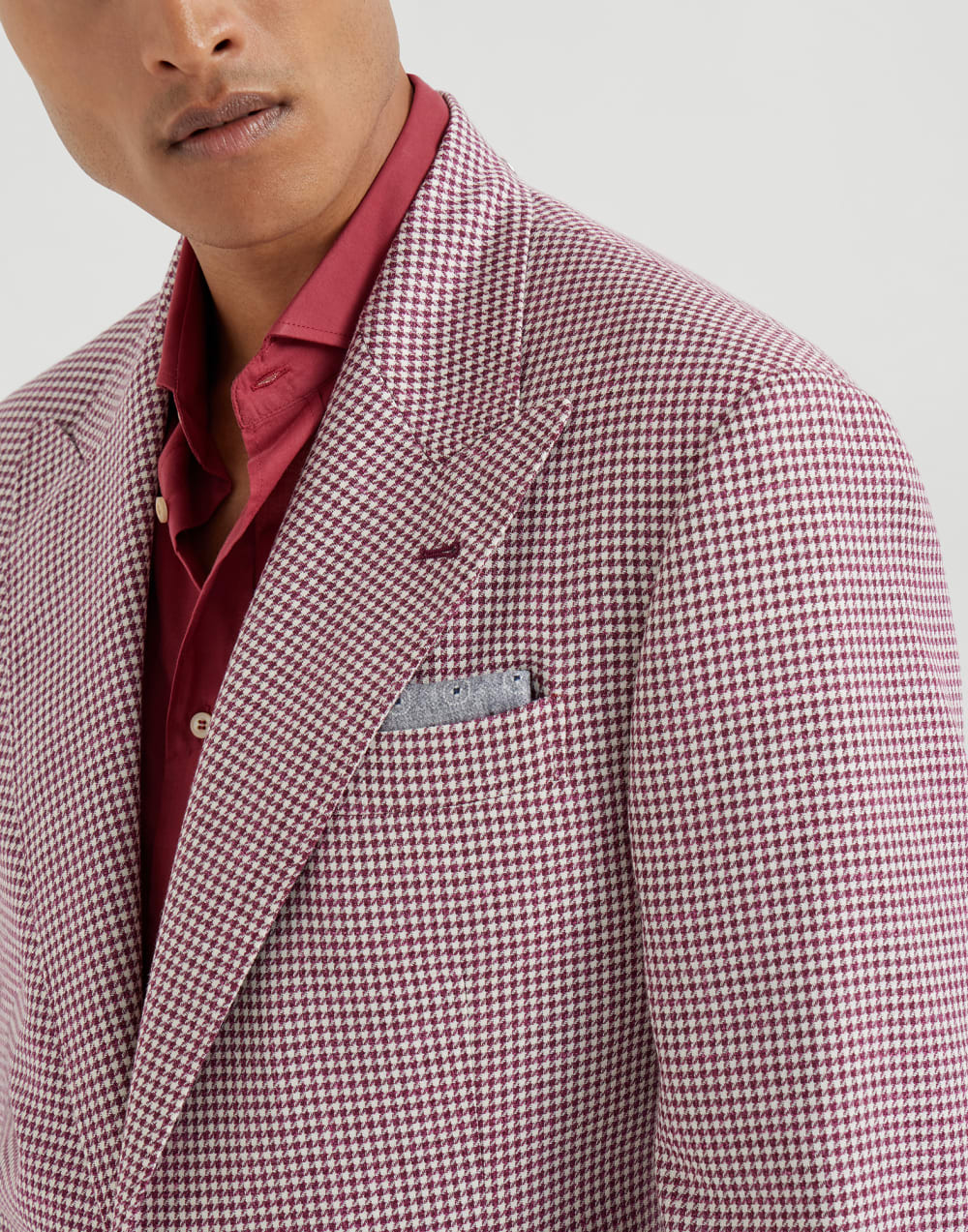 丝质口袋巾 灰色 男款 - Brunello Cucinelli