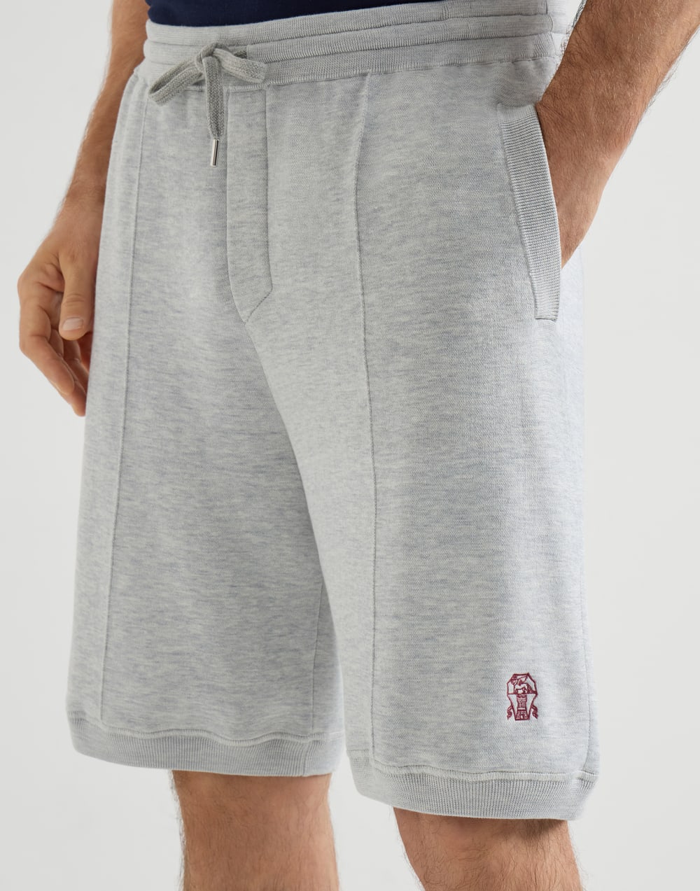 Double knit Bermuda shorts Pebble Man - Brunello Cucinelli