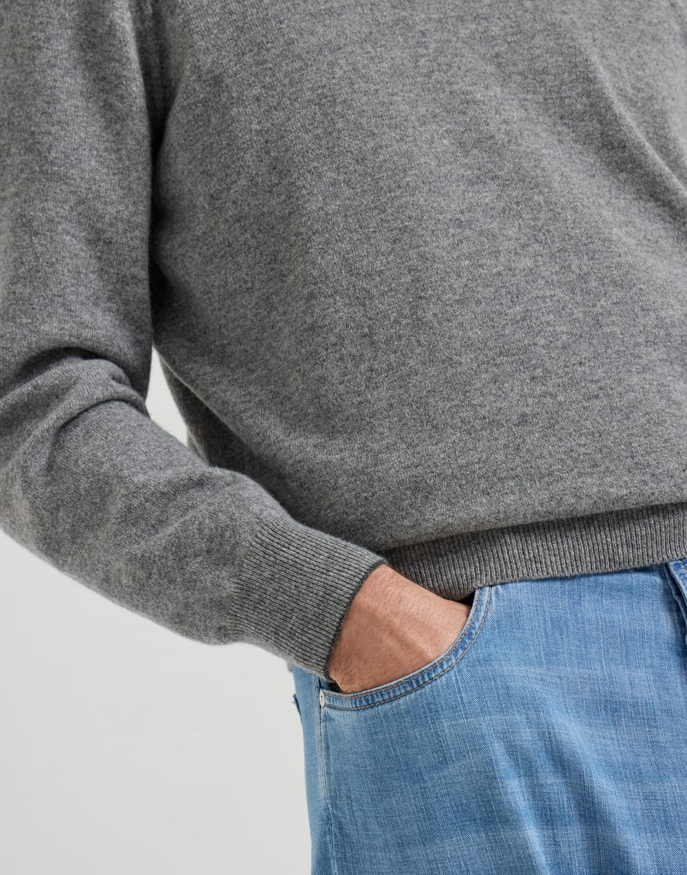 Cashmere sweater Dark Grey Man - Brunello Cucinelli