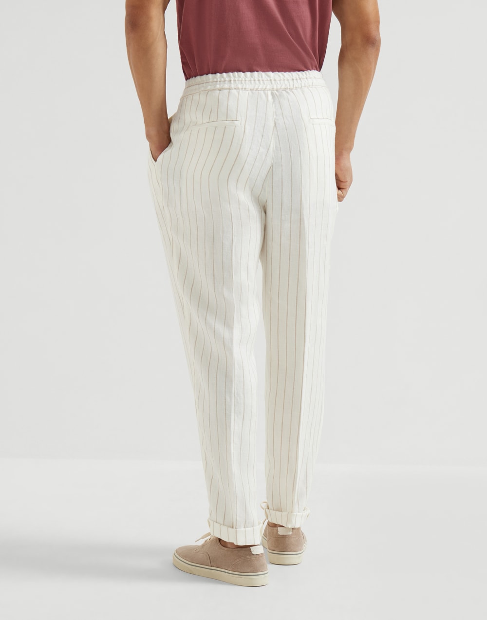 Pantalón en sarga Panamá Hombre - Brunello Cucinelli