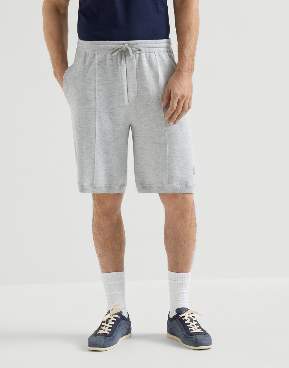 Double knit Bermuda shorts Pebble Man - Brunello Cucinelli