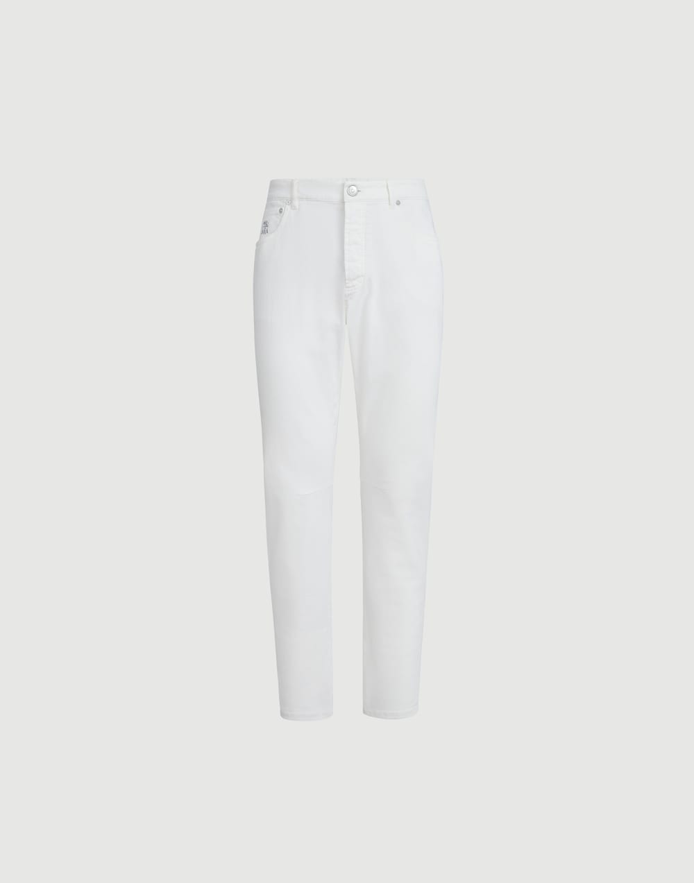 Garment-dyed denim trousers Snow Man - Brunello Cucinelli