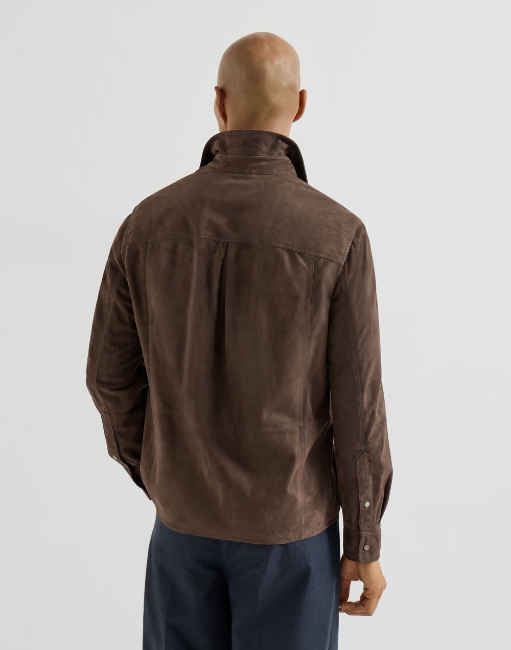 Suede overshirt Espresso Man - Brunello Cucinelli