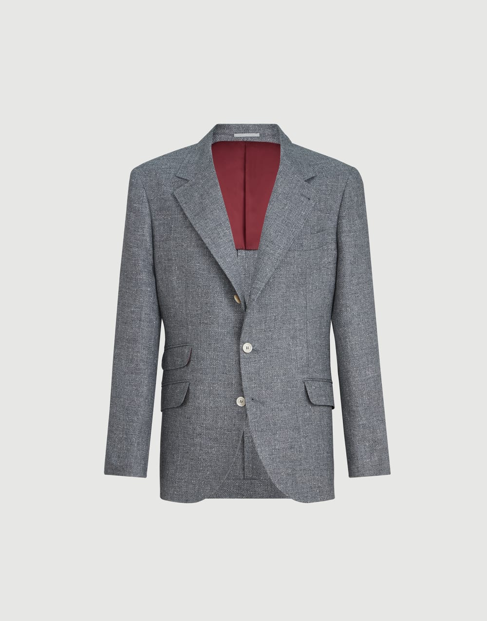 Hopsack deconstructed blazer Medium Grey Man - Brunello Cucinelli