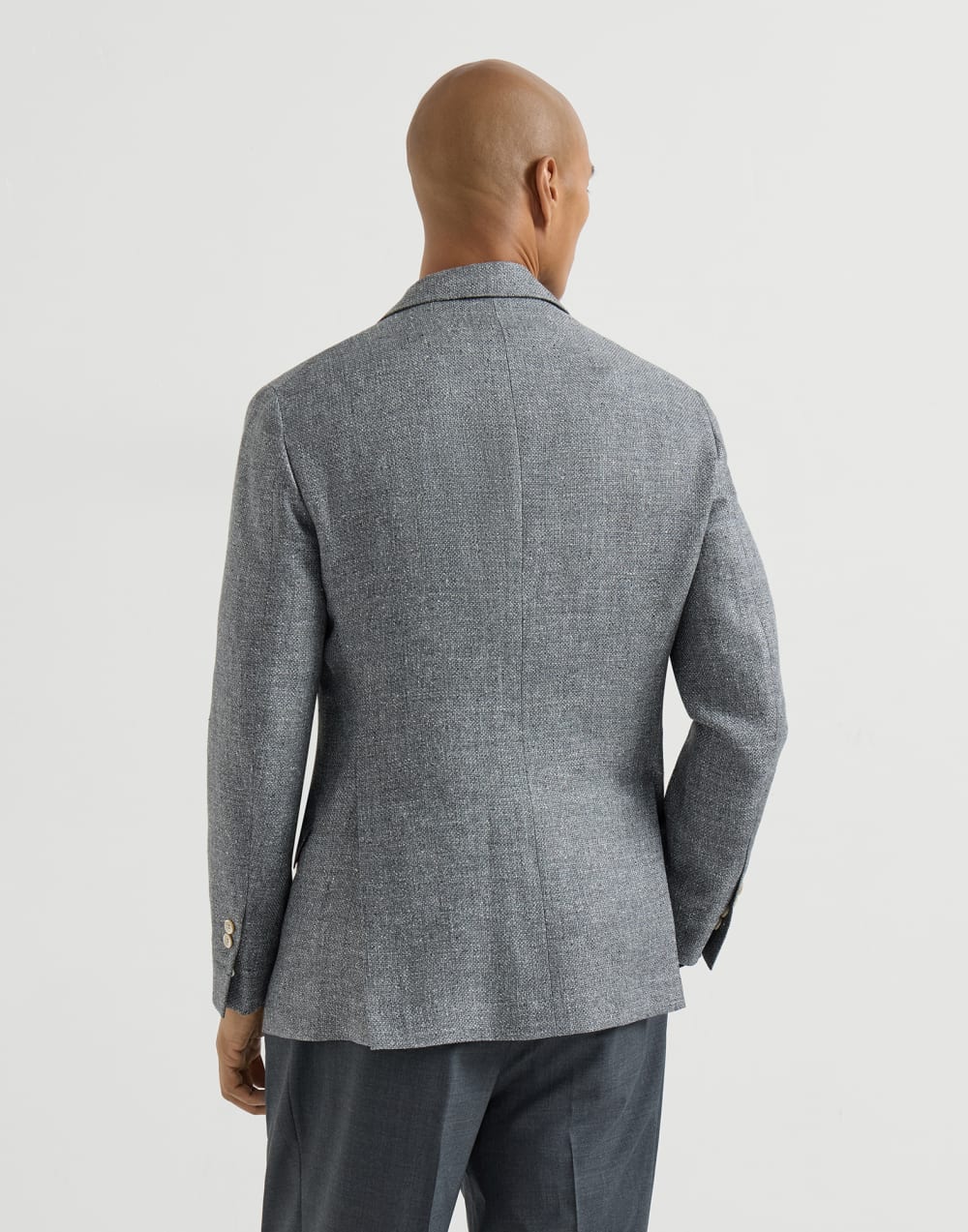 Hopsack deconstructed blazer Medium Grey Man - Brunello Cucinelli