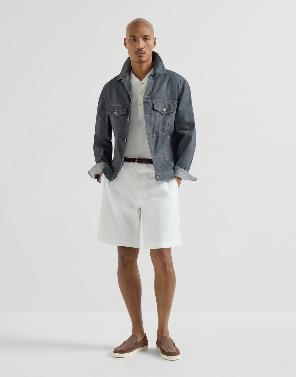 Suede loafer sneakers Tobacco Man - Brunello Cucinelli