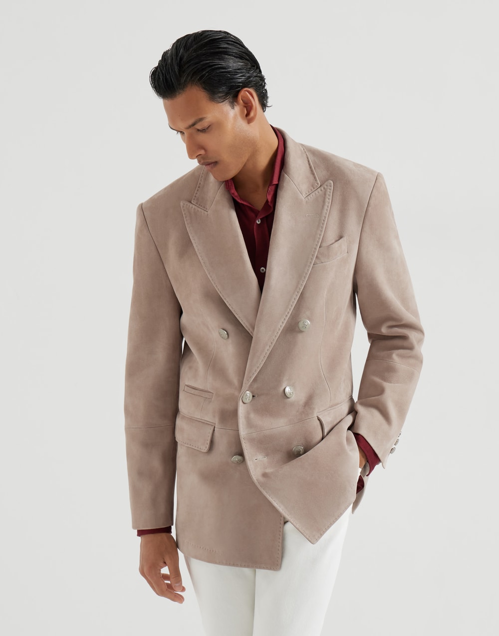 スエード ジャケット ユタ メンズ - Brunello Cucinelli