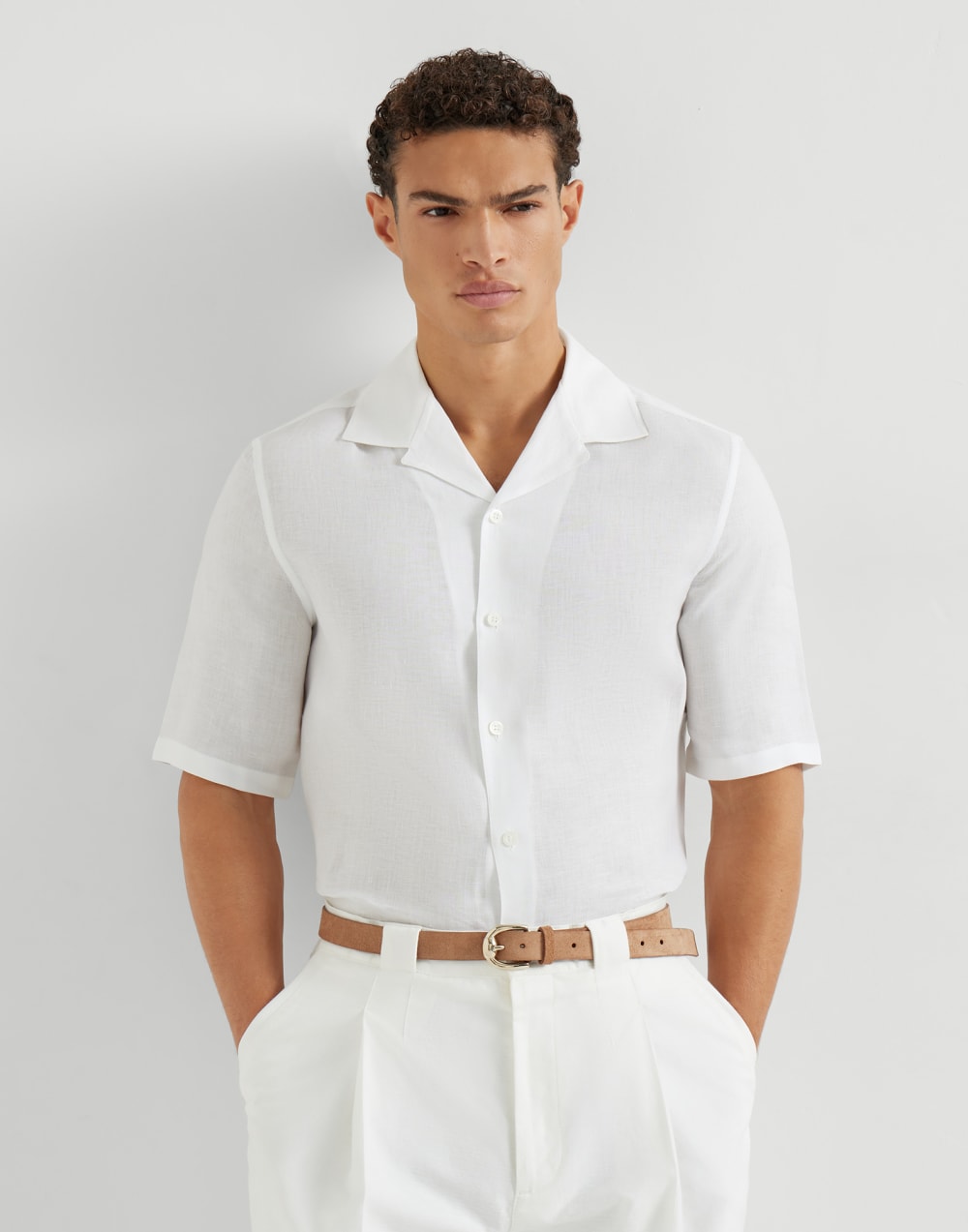 Short sleeve shirt White Man - Brunello Cucinelli