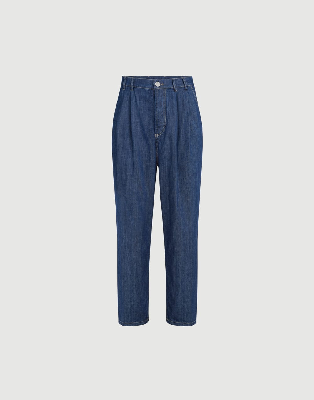 Double pleated trousers Dark Denim Man - Brunello Cucinelli