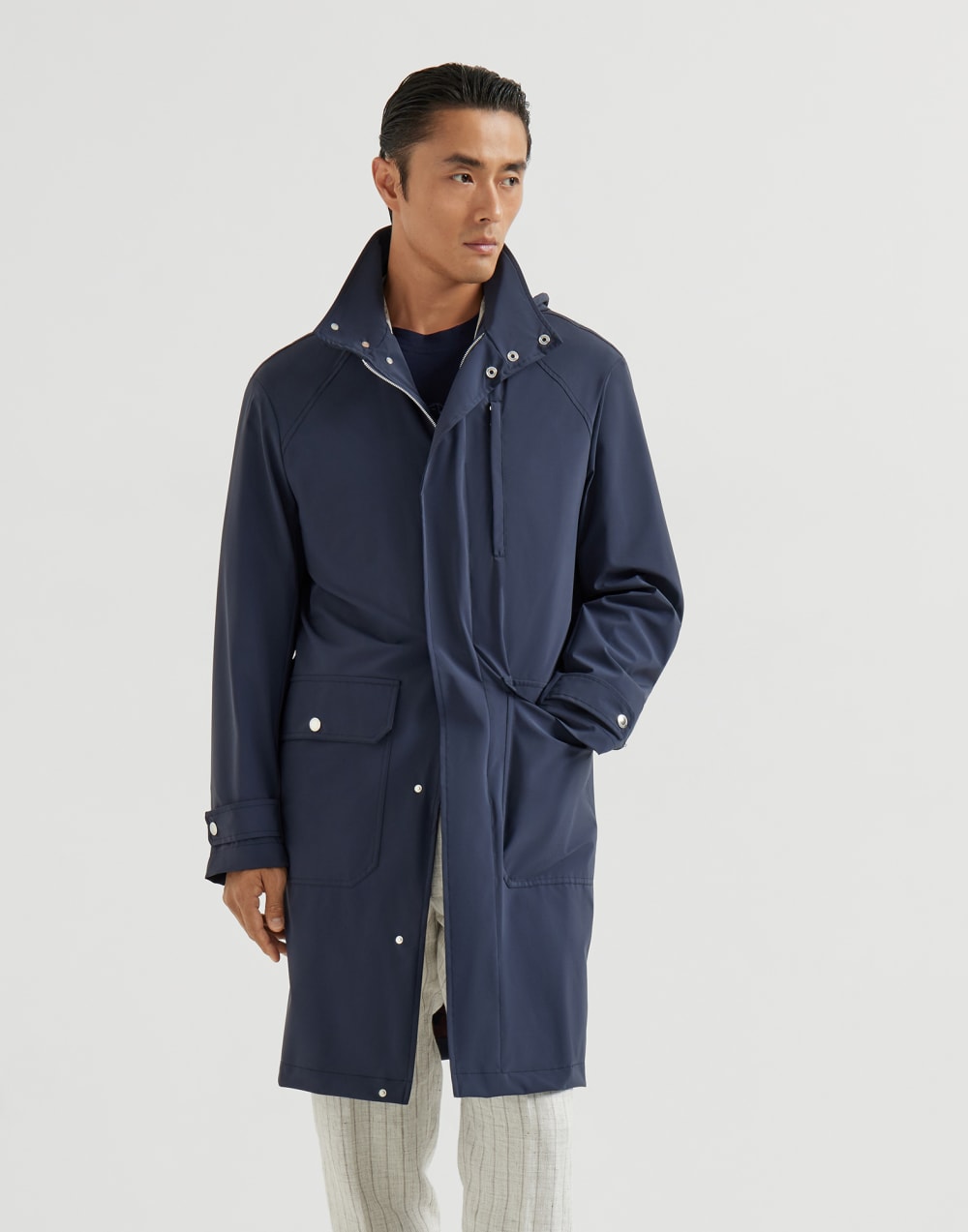 Parka non doublée Bleu Marine Homme - Brunello Cucinelli