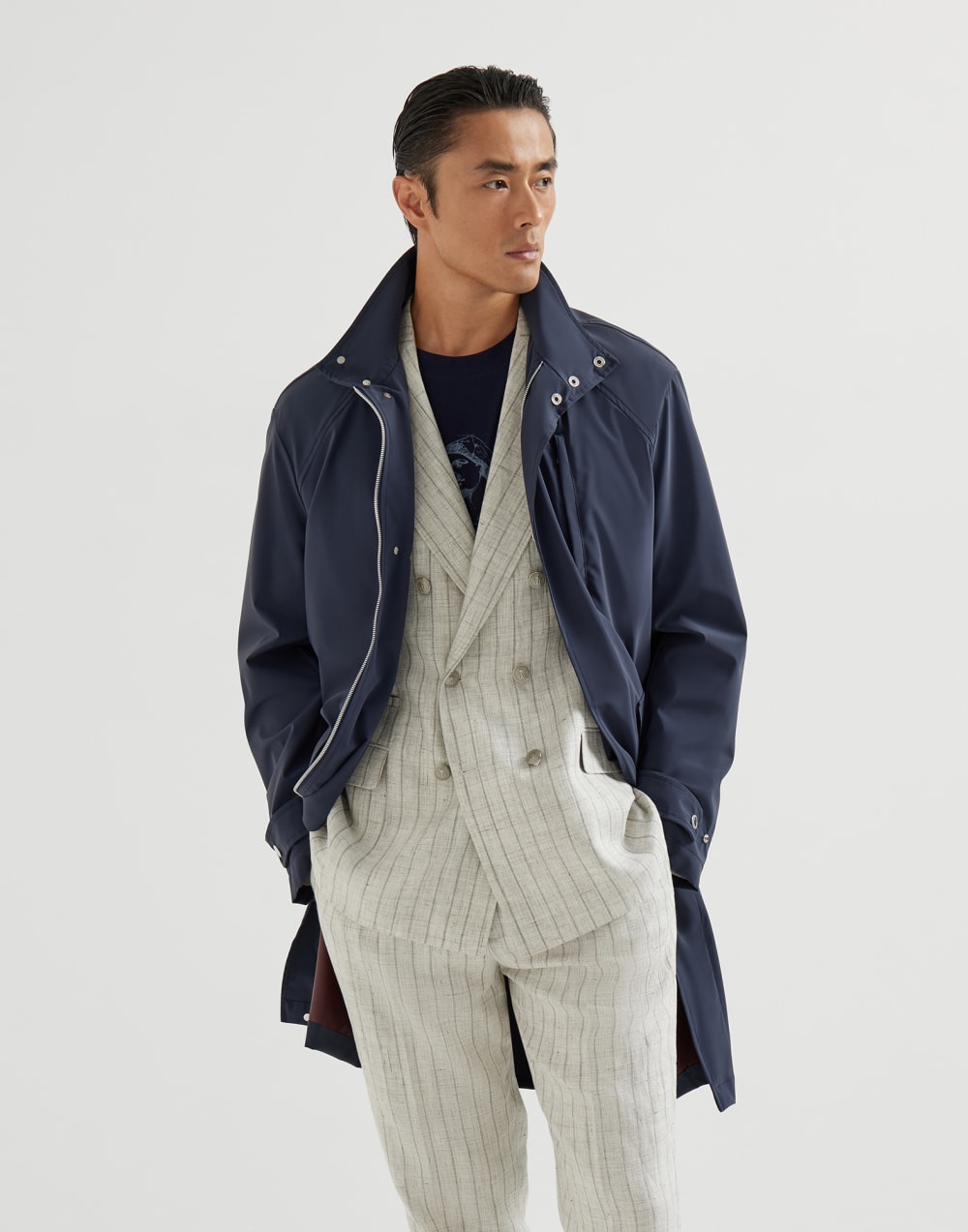 Parka non doublée Bleu Marine Homme - Brunello Cucinelli