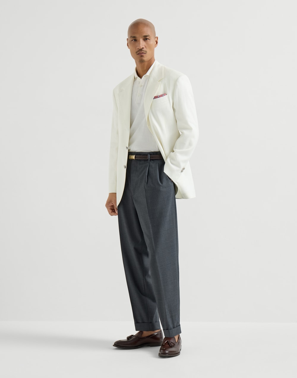 Polo de punto Panamá Hombre - Brunello Cucinelli