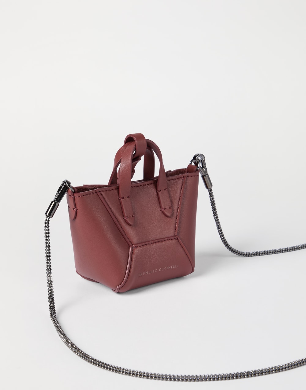 Calfskin BC Duo micro bag Firebrick Woman - Brunello Cucinelli