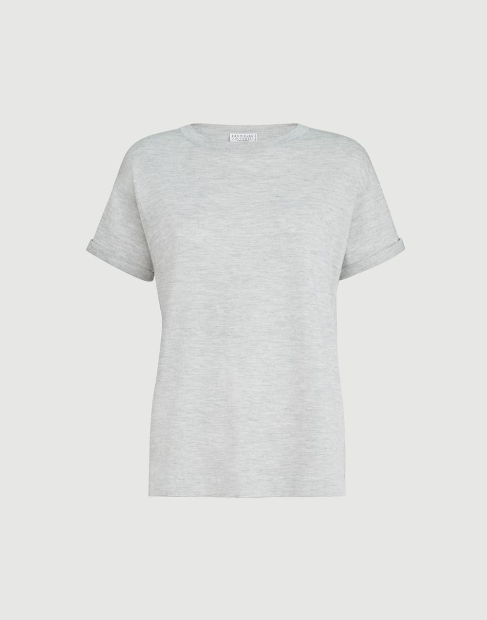 Cashmere and silk lightweight sweater Light Grey Woman - Brunello Cucinelli