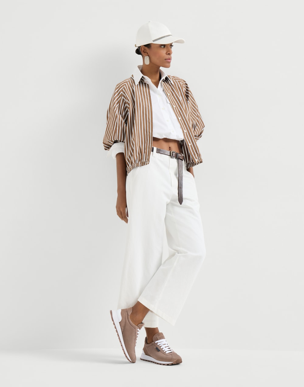 绒面革运动鞋 棕色 女款 - Brunello Cucinelli