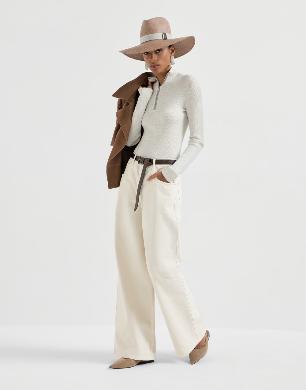 Virgin wool and cashmere sweater Pearl Woman - Brunello Cucinelli