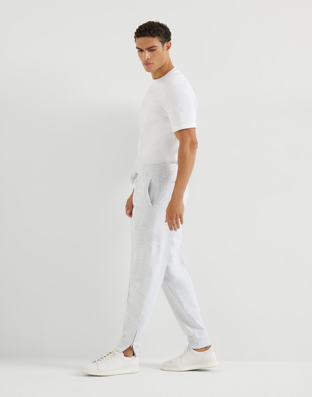 Trousers with crête Pearl Grey Man - Brunello Cucinelli