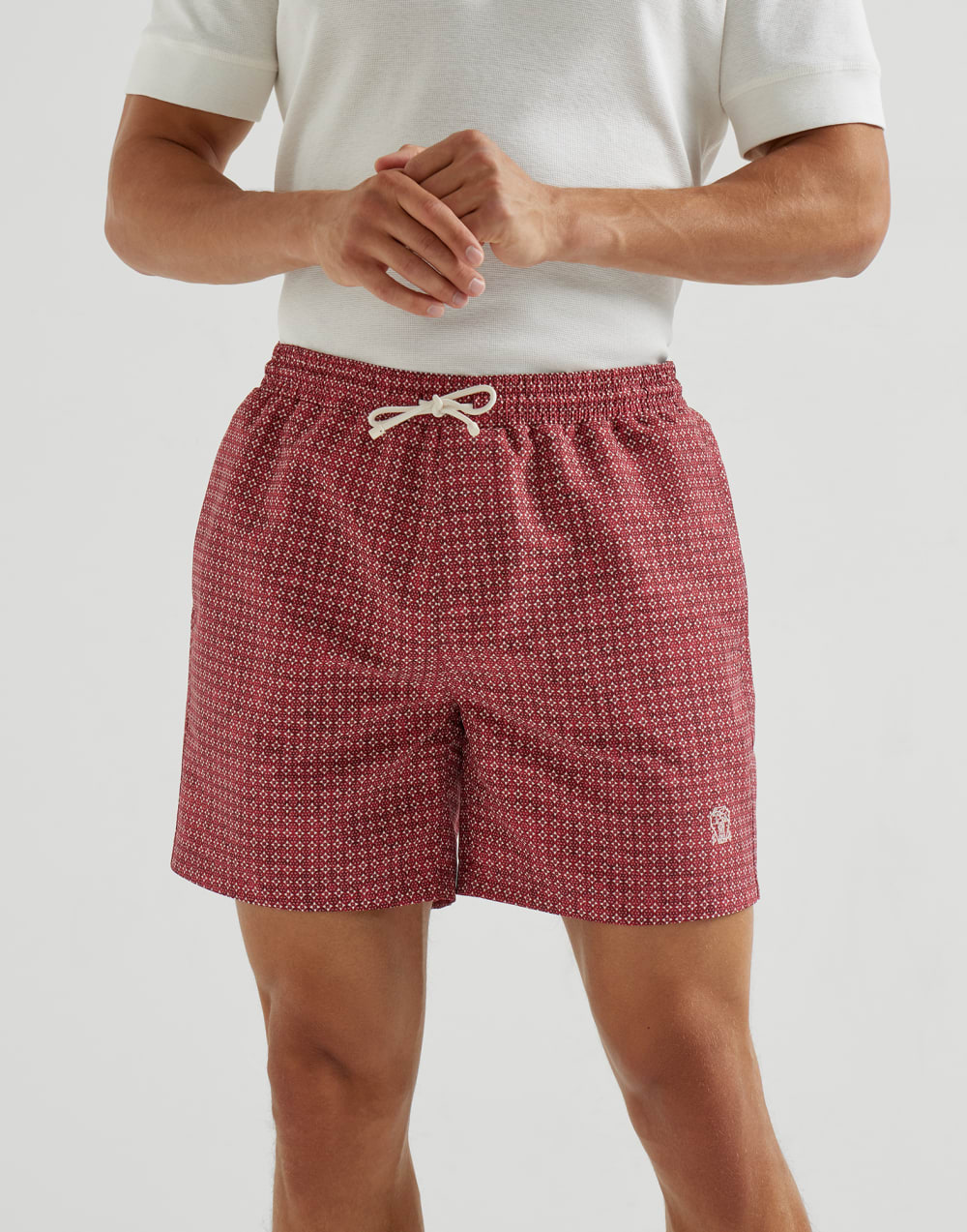 Badehose aus Nylon Kirschrot Herren - Brunello Cucinelli