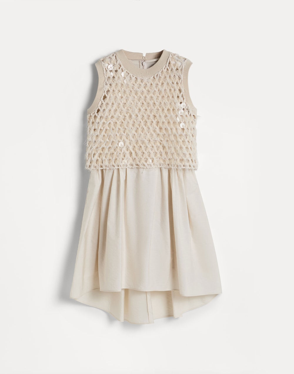 叠层针织连衣裙 巴拿马色 女童 - Brunello Cucinelli