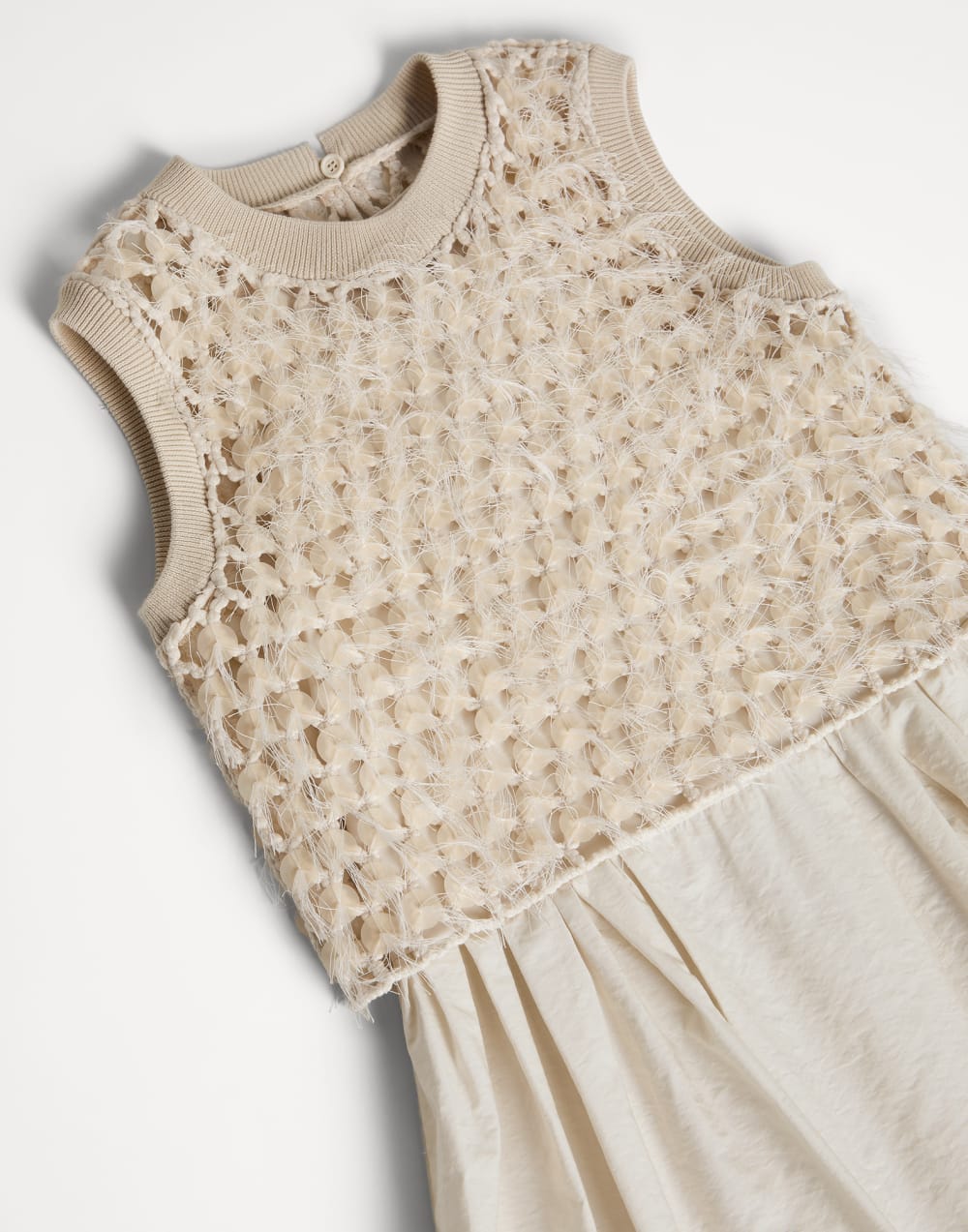 叠层针织连衣裙 巴拿马色 女童 - Brunello Cucinelli