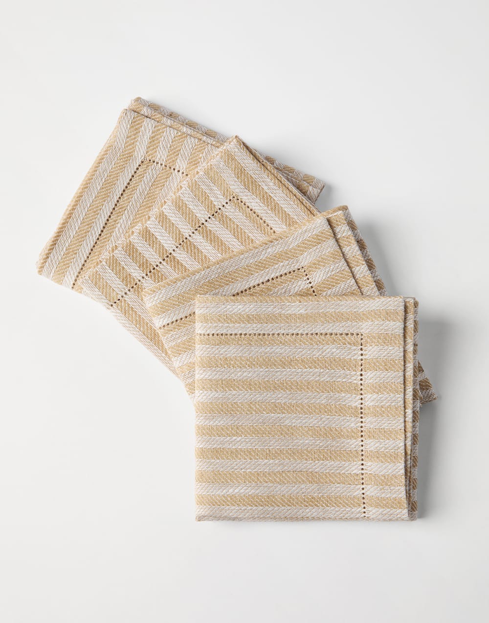 4件套查尔克条纹亚麻大号餐巾 巴拿马色 生活风格 - Brunello Cucinelli