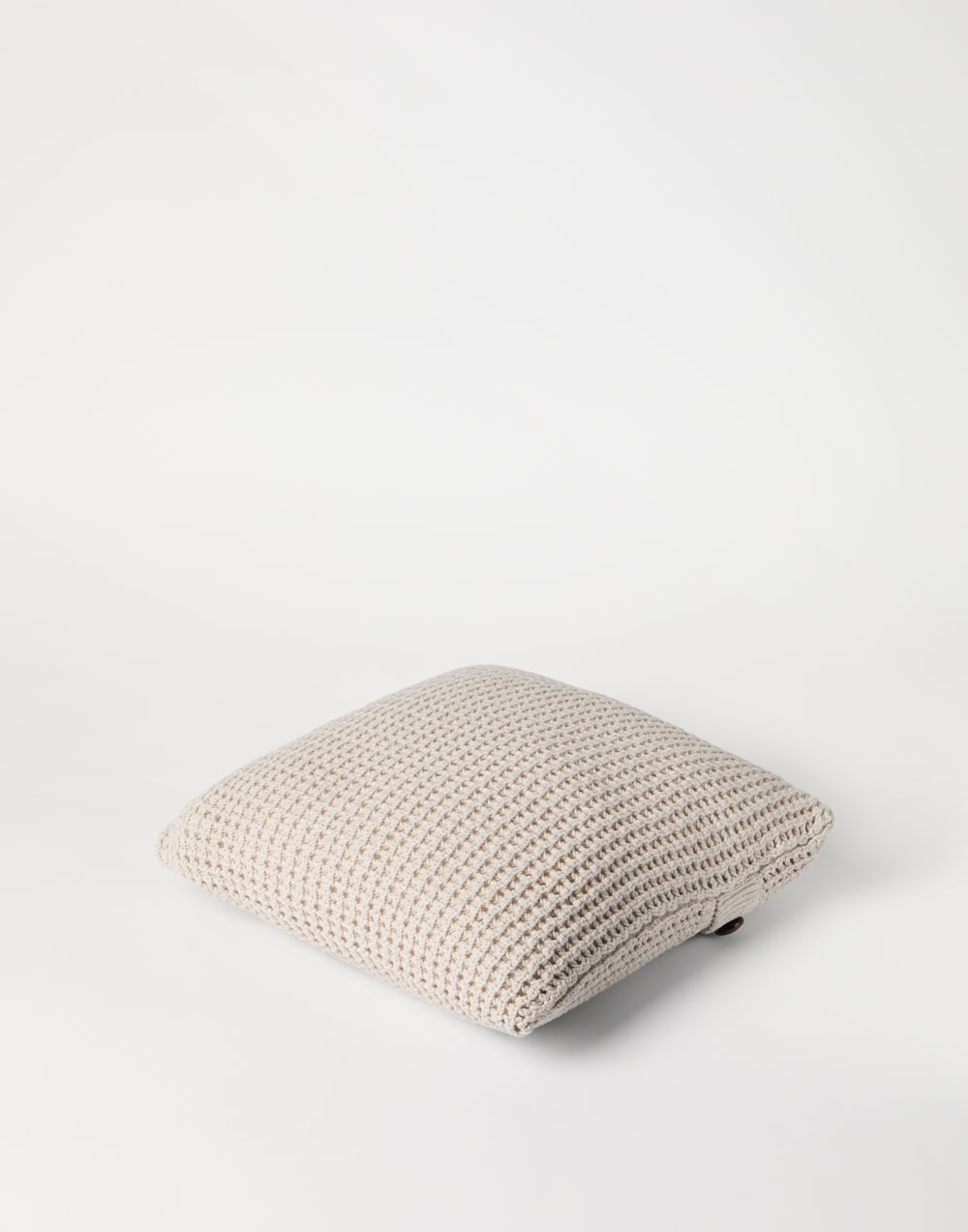 Net knit cushion Oat Lifestyle - Brunello Cucinelli