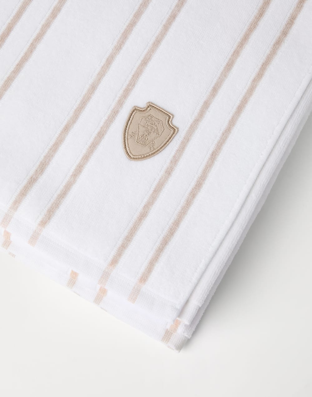 Striped terrycloth towel White Lifestyle - Brunello Cucinelli