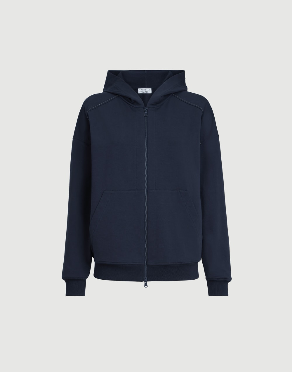 Sudadera de felpa ligera Azul Mujer - Brunello Cucinelli
