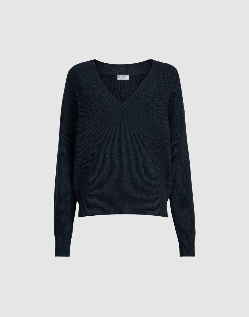 Sparkling cashmere sweater Blue Woman - Brunello Cucinelli