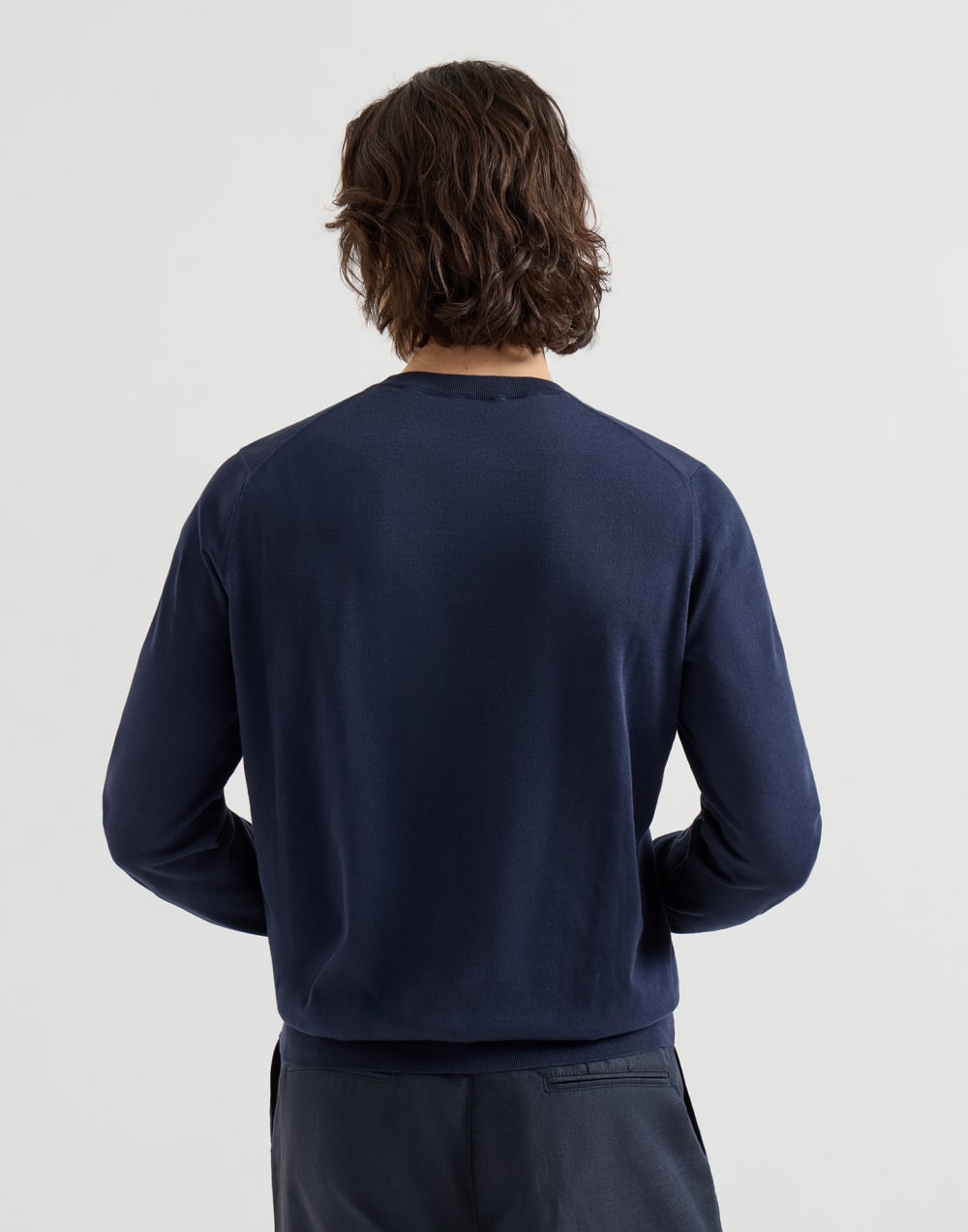 コットンセーター ネイビーブルー メンズ - Brunello Cucinelli