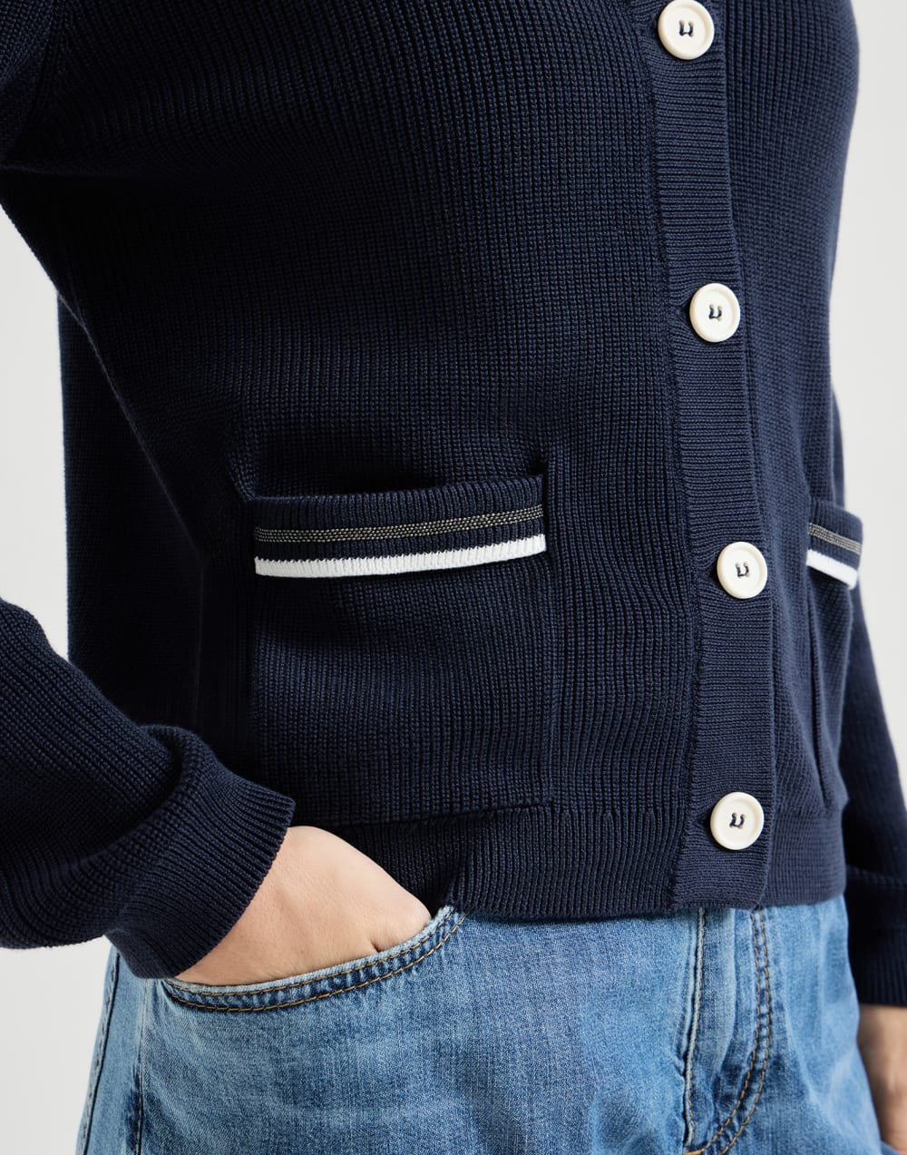 Cotton cardigan Blue Woman - Brunello Cucinelli