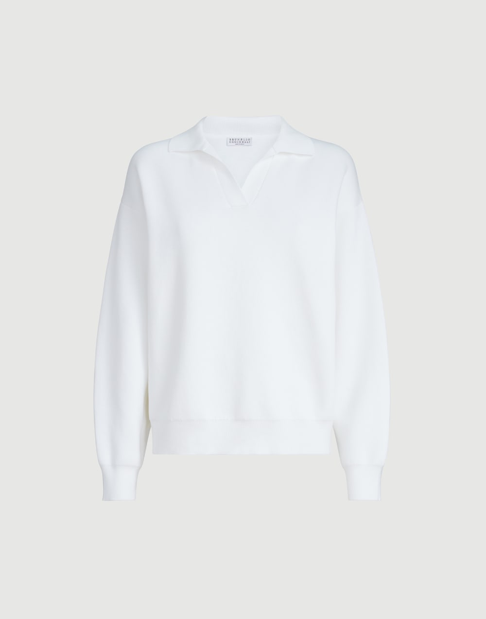 Double knit polo shirt White Woman - Brunello Cucinelli